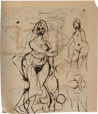 Феофилактов Николай Петрович. Две композиции (на оборотной стороне наброски)